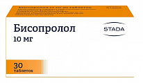 Купить бисопролол, таблетки, покрытые пленочной оболочкой 10мг, 30 шт в Павлове