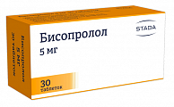 Купить бисопролол, таблетки, покрытые пленочной оболочкой 5мг, 30 шт в Павлове