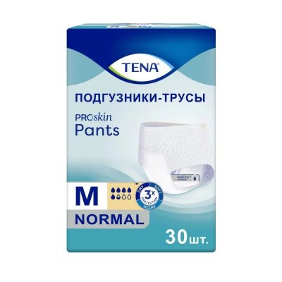 Купить tena proskin pants normal (тена) подгузники-трусы размер m, 30 шт в Павлове