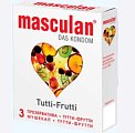 Masculan (Маскулан) презервативы с ароматом тутти-фрутти Tutti-Frutti, 3 шт