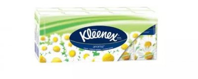 Купить клинекс (kleenex) платки носовые бумажные с ароматом ромашки 10х10 шт в Павлове