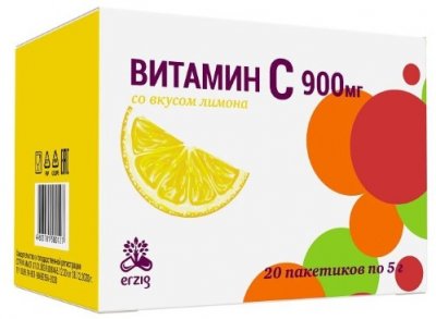 Купить витамин с 900мг со вкусом лимона, саше-пакет 5г, 20 шт бад в Павлове