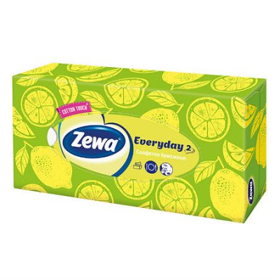 Купить платки носовые в коробке zewa (зева) everyday box 2-слойные, 100шт в Павлове