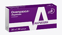 Купить омепразол-акрихин, капсулы кишечнорастворимые 20мг, 30 шт в Павлове