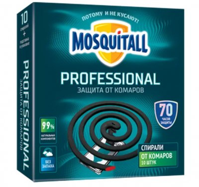 Купить mosquitall (москитолл) профессиональная защита спираль от комаров-эффект 10шт+подставка в Павлове