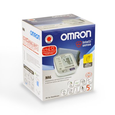 Купить тонометр автоматический omron (омрон) m6, с адаптером, манжета 22-42см (hem-7213-aru) в Павлове