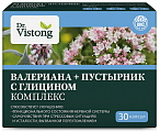 Купить dr vistong (д-р вистонг) комплекс валериана+пустырник с глицином, капсулы 30 шт бад в Павлове