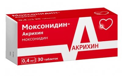 Купить моксонидин-акрихин, таблетки, покрытые пленочной оболочкой 0,4мг, 30 шт в Павлове