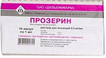 Купить прозерин, раствор для внутривенного и подкожного введения 0,5мг/мл, ампулы 1мл, 10 шт в Павлове