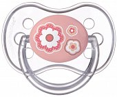 Купить canpol (канпол) пустышка круглая силиконовая 6-18 месяцев newborn baby розовая 1 шт в Павлове