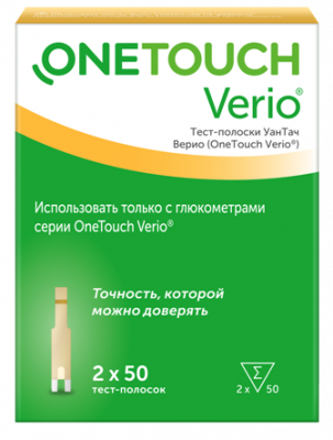 Купить тест-полоски onetouch verio (уан тач), 100 шт в Павлове