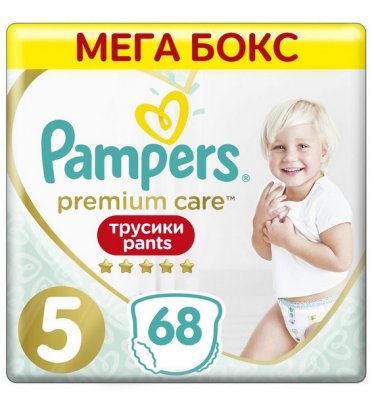 Купить pampers premium care (памперс) подгузники-трусы 5 юниор 12-17кг, 68шт в Павлове