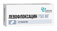 Купить левофлоксацин, таблетки, покрытые пленочной оболочкой 750мг, 10 шт в Павлове