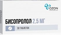 Купить бисопролол, таблетки, покрытые пленочной оболочкой 2,5мг, 30 шт в Павлове