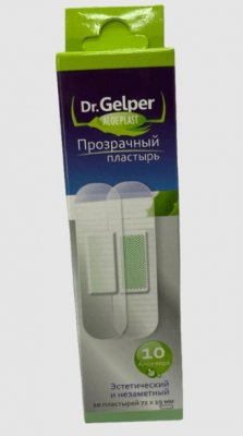 Купить пластырь dr. gelper (др.гелпер) алоэпласт прозрачный, 10 шт в Павлове