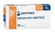 Купить мемантин-вертекс, таблетки, покрытые пленочной оболочкой 10мг, 30 шт в Павлове