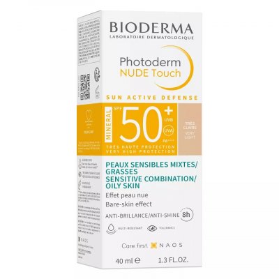 Купить bioderma photoderm (биодерма фотодерм) флюид для лица солнцезащитный, тон очень светлый 40мл spf50+ в Павлове