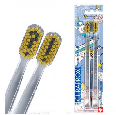 Купить curaprox ultrasoft duo hento toto edition (курапрокс) набор зубных щеток, 2 шт в Павлове