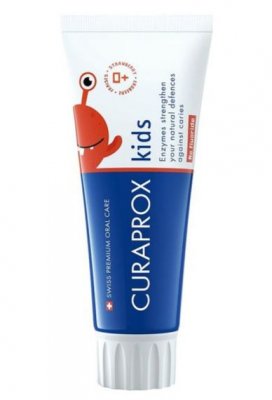 Купить curaprox (курапрокс) зубная паста kids для детей старше 2 лет со вкусом клубники без фтора туба 60мл в Павлове
