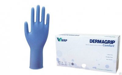 Купить перчатки dermagrip comfort смотр.нестер. нитрил. н/оп. р.s №100 пар (wrp, малайзия) в Павлове