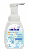 Купить sanitelle (санитель) мыло-пенка детское с экстрактом корня мыльнянки 0+, 250 мл в Павлове