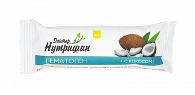 Купить гематоген доктор нутришин кокос 40г бад в Павлове