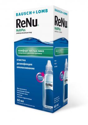 Купить раствор для контактных линз renu multi plus фл 60мл в Павлове