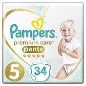 Купить pampers premium care (памперс) подгузники-трусы 5 юниор 12-17кг, 34шт в Павлове