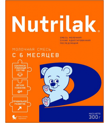 Купить  nutrilak (нутрилак) 2 молочная смесь с 6 месяцев, 300г в Павлове