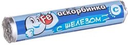 Купить аскорбинка (витамин с) с железом таблетки массой 3 г 14 шт. бад в Павлове