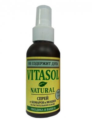 Купить vitasol (витасол) спрей для защиты от комаров и мошек гвоздика и ваниль, 100 мл в Павлове