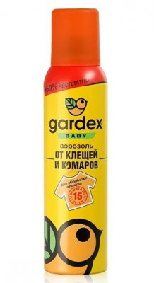 Купить гардекс (gardex) беби аэрозоль от клещей и комаров на одежду, 150мл в Павлове