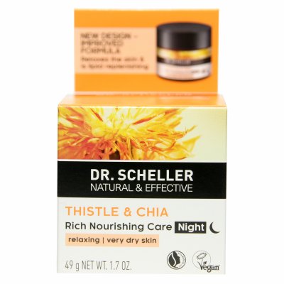 Купить dr. scheller (доктор шеллер) крем для лица особо питательный ночной сафлор и чиа 50мл в Павлове