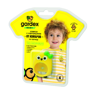 Купить гардекс (gardex) беби клипса со сменным картриджем от комаров, 1 шт в Павлове