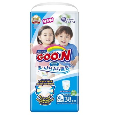 Купить goo.n (гуун) подгузники-трусики для мальчиков и для девочек xl 12-20кг 38 шт в Павлове