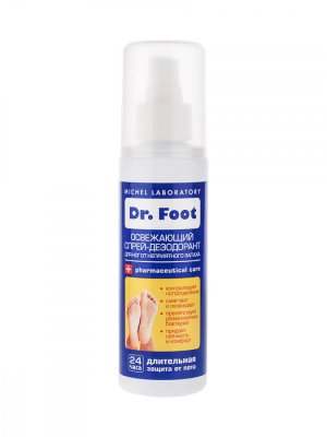Купить dr foot (доктор фут) дезодорант для ног против неприятного запаха освежающий, спрей 150мл в Павлове