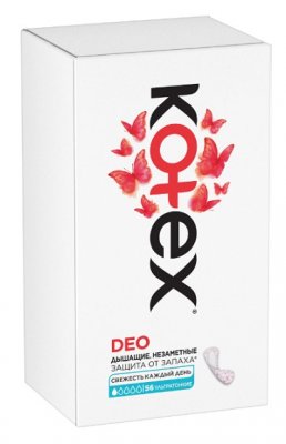 Купить kotex deo (котекс) прокладки ежедневные ультратонкие 56шт в Павлове