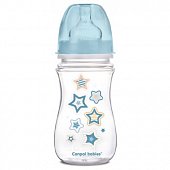Купить canpol (канпол) бутылочка пластиковая easystart newborn антиколиковая с широким горлом с 3 месяцев, 240 мл голубая в Павлове