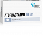 Купить аторвастатин, таблетки, покрытые пленочной оболочкой 10мг, 90 шт в Павлове