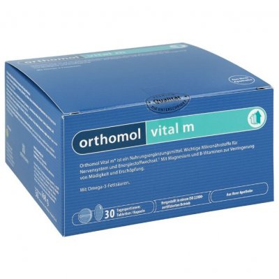 Купить orthomol vital m (ортомол витал м), двойное саше (таблетка+капсула), 30 шт бад в Павлове