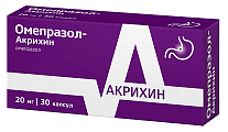 Купить омепразол-акрихин, капсулы кишечнорастворимые 20мг, 30 шт в Павлове