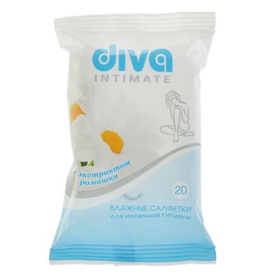 Купить diva (дива) салфетки влажные для для интимной гигиены с ромашкой, 20 шт в Павлове