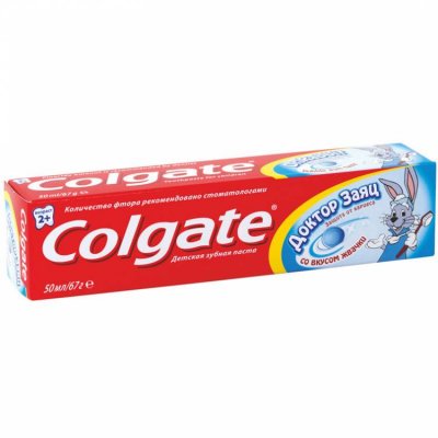 Купить колгейт (colgate) зубная паста детская доктор заяц вкус жвачки, 50 мл в Павлове
