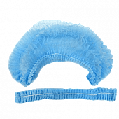 Купить шапочка-берет шарлотта нестерильная спанбонд плотность 15/м2, размер 1, длина 48см, голубая 125 шт в Павлове