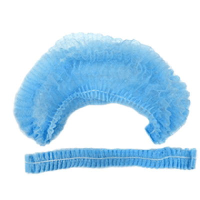 Купить шапочка-берет шарлотта нестерильная спанбонд плотность 15/м2, размер 1, длина 48см, голубая 125 шт в Павлове