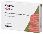 Купить скертцо, таблетки покрытые пленочной оболочкой 400мг 7шт в Павлове