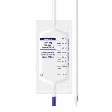 Мочеприемник носимый ножной Апексмед 750мл 1шт. (0304-01-76)