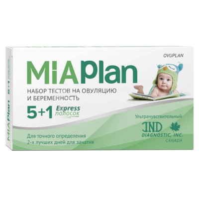 Купить тест для определения овуляции miaplan (миаплан), 5 шт+тест для определения беременности, 1 шт в Павлове