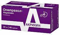 Купить омепразол-акрихин, капсулы кишечнорастворимые 20мг, 40 шт в Павлове