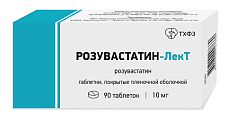 Купить розувастатин-лект, таблетки покрытые пленочной оболочкой 10 мг, 90 шт в Павлове